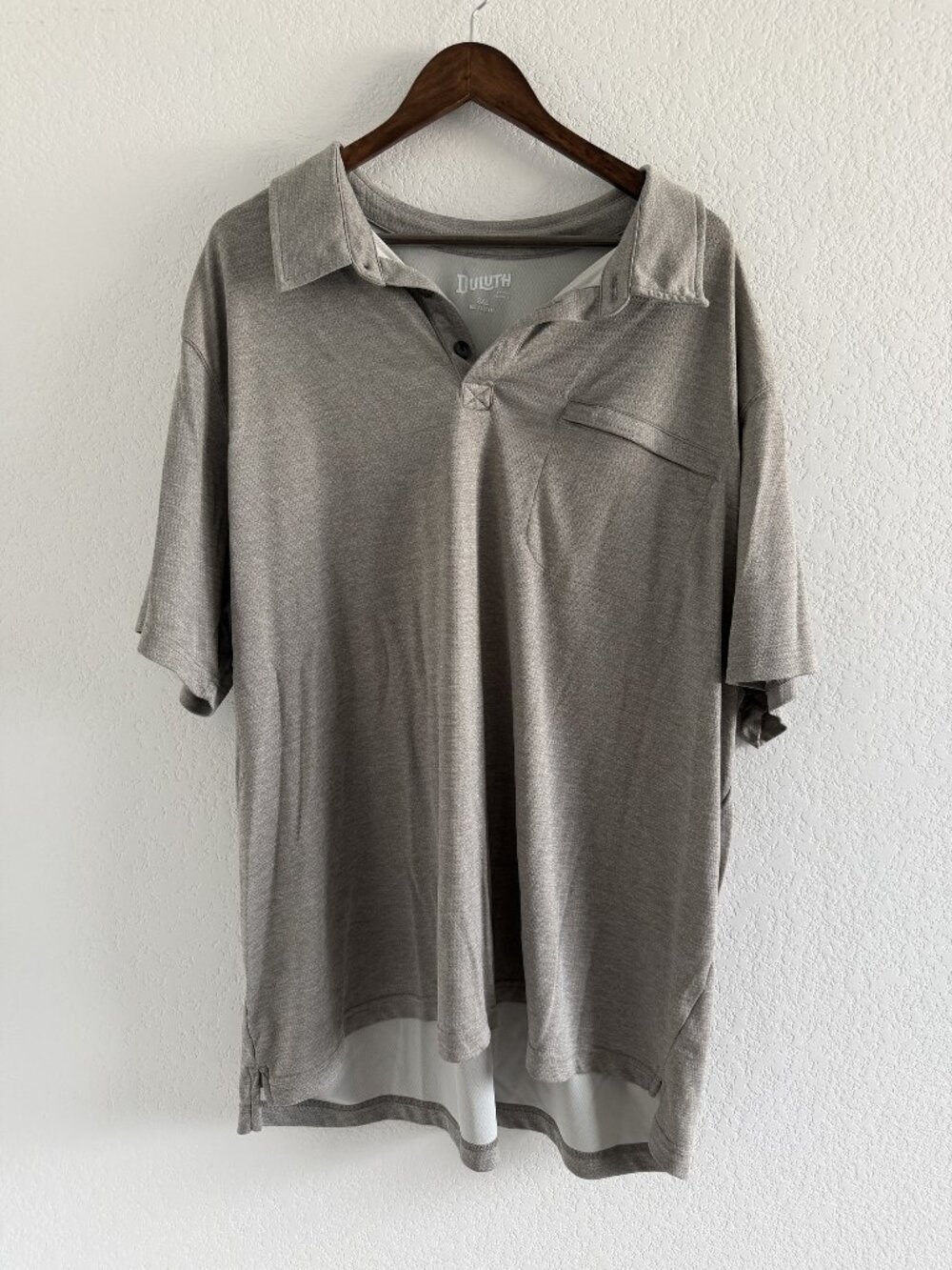 Duluth Trading Co 3XL Grey Relaxed Fit Polo Shirt Men's Size 3XL Casual Athletic